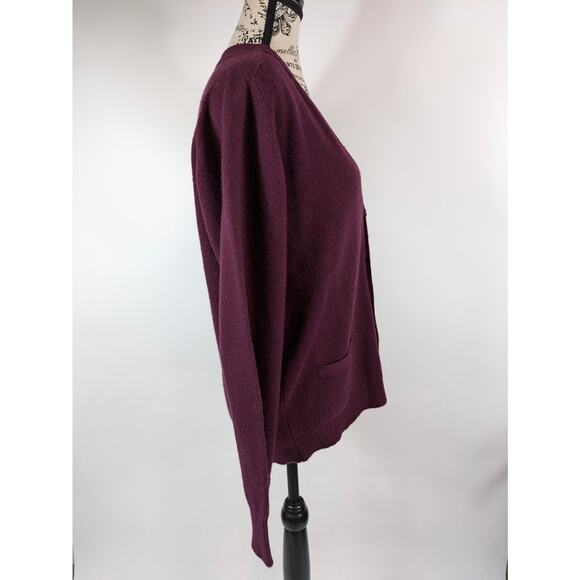 Selfridges London Womens M Cardigan Sweater UK 40 100% Pure Cashmere Red Maroon - Picture 4 of 11